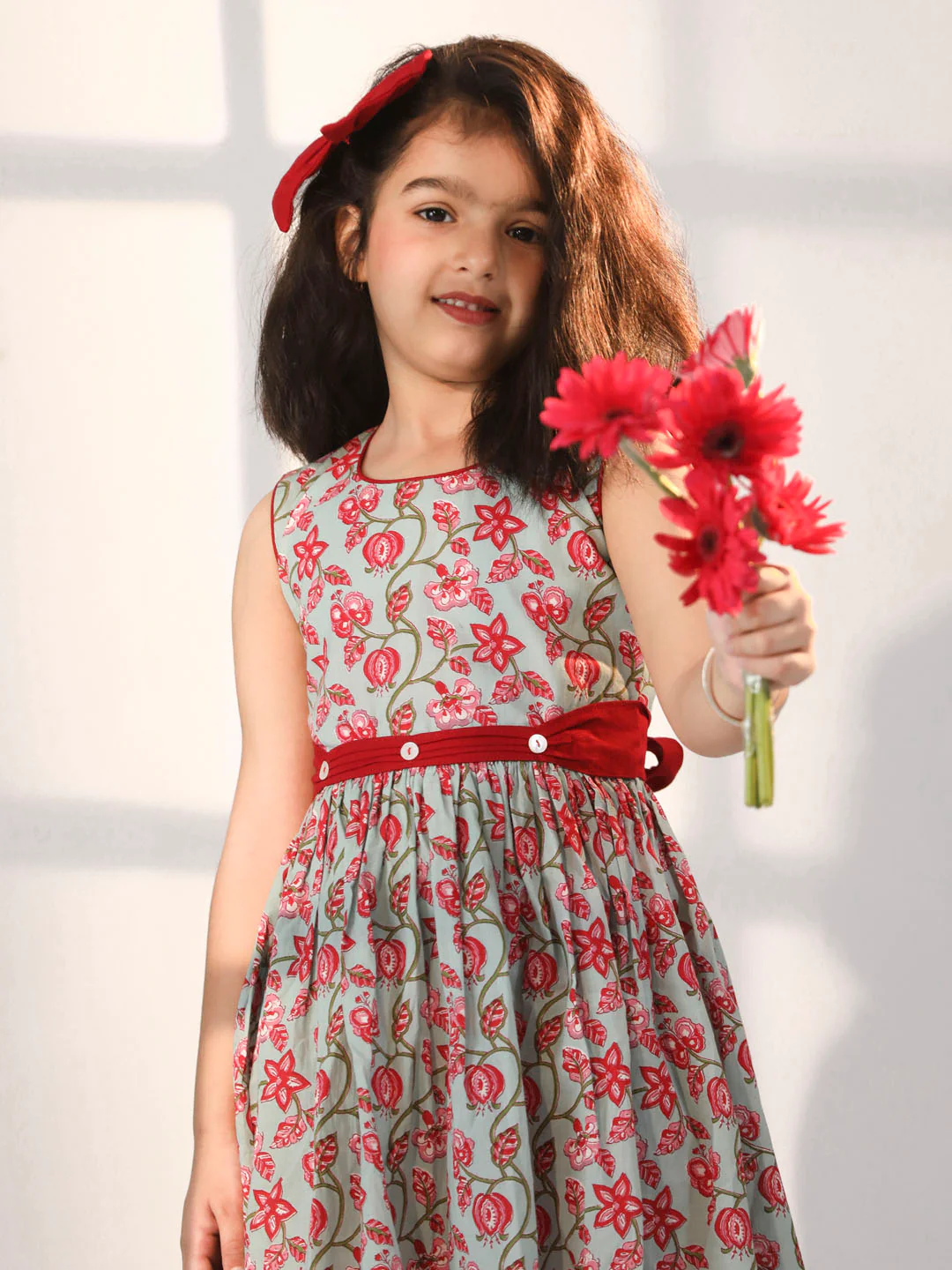 Girl's' Aqua Dress - Image 5